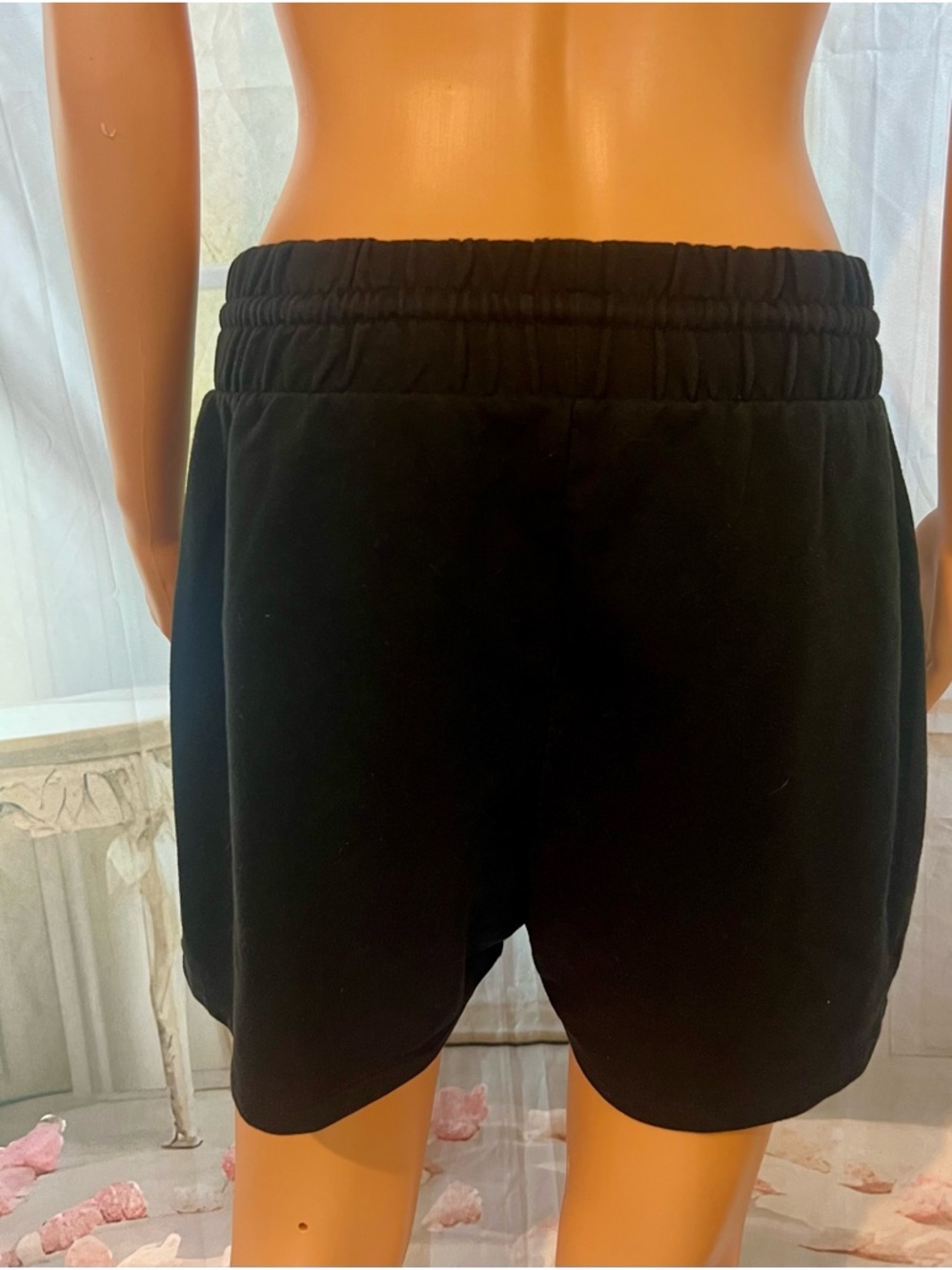 Free People Black Drawstring Athletic Lounge Shorts - Picture 2 of 3